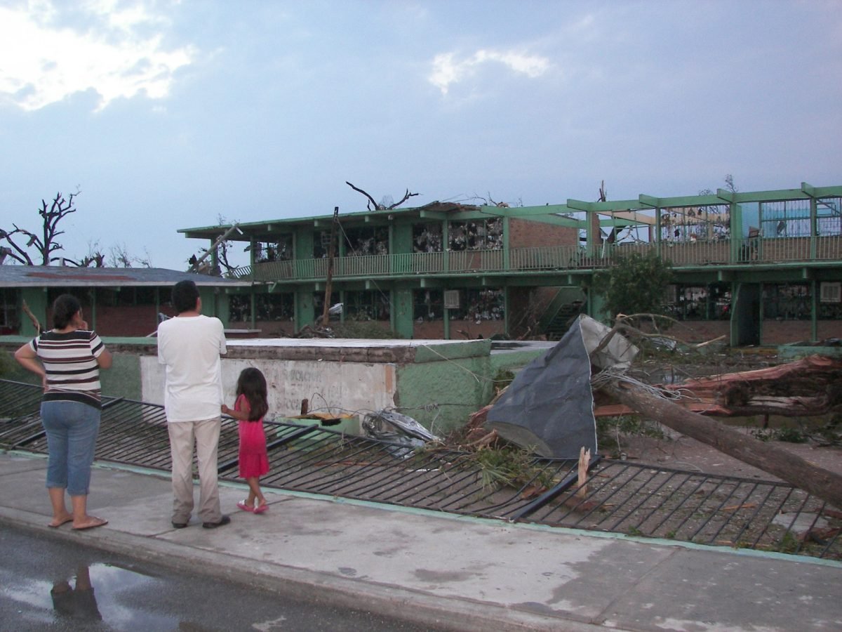 La escuela primaria Centenario se vio sumamente afectadas.